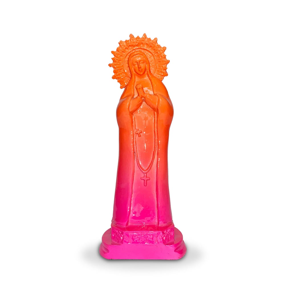 Image of Virgen de la Paloma naranja y rosa