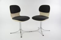 Image 1 of Chaises Space Age bouclette noire