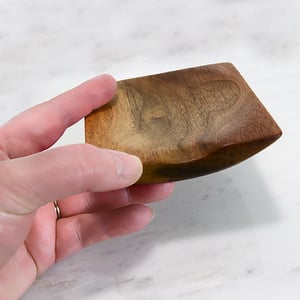 Image of Walnut Wooden Spoon Rest, Wood Spoon Holder, County Kitchen Ladle Holder, Unique Housewarming Gift