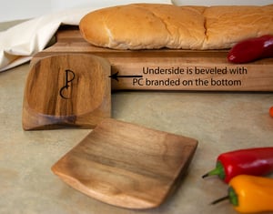 Image of Walnut Wooden Spoon Rest, Wood Spoon Holder, County Kitchen Ladle Holder, Unique Housewarming Gift