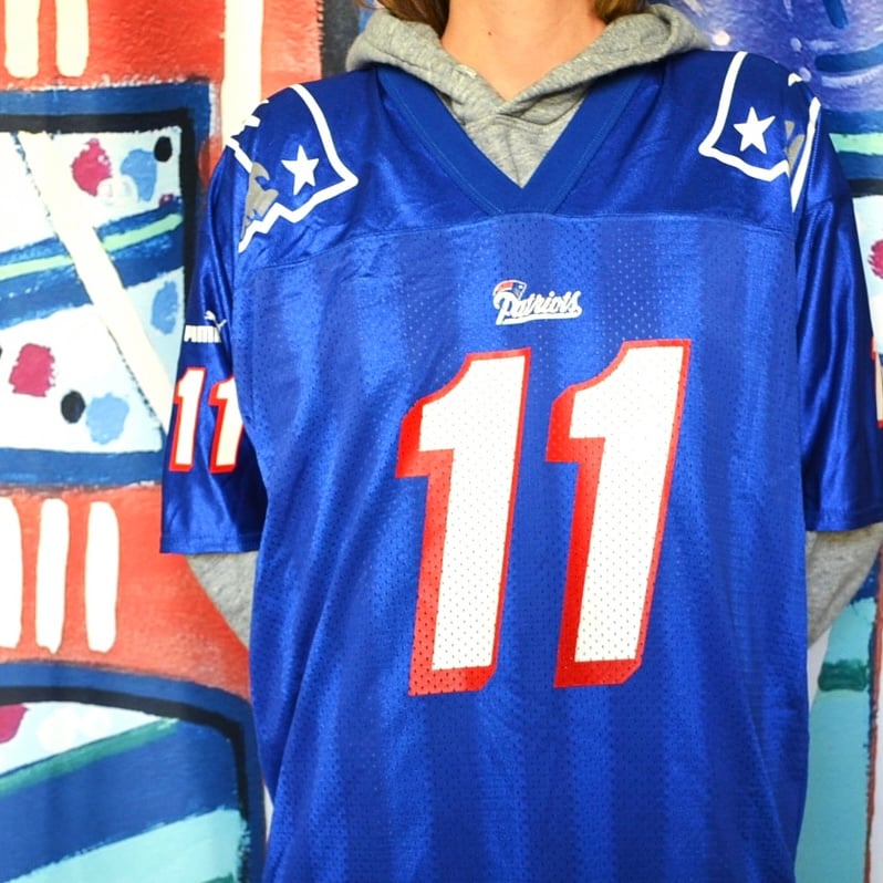 patriots throwback blue jersey