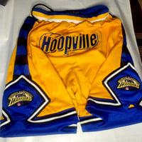 Image 2 of Hoopeville Warriors mesh fukky embroidered men basketball shorts