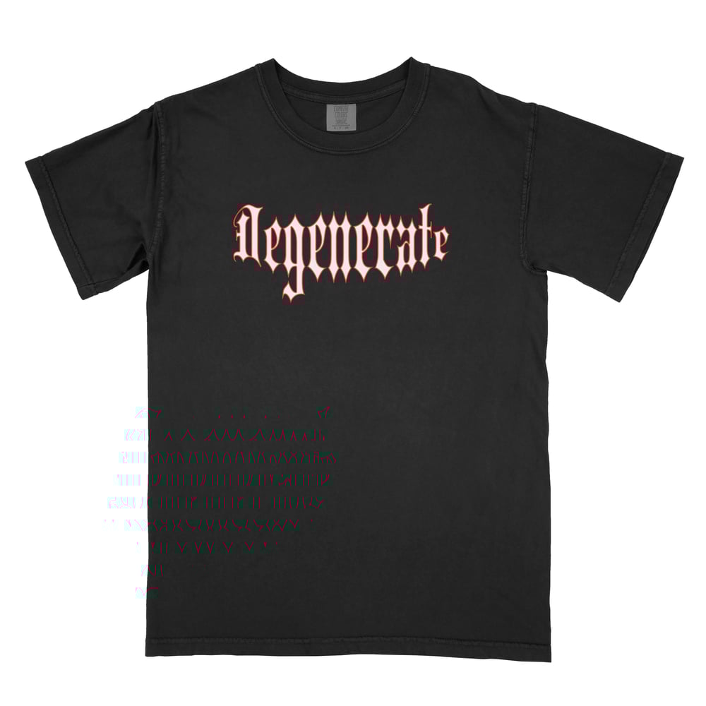 Image of Degenerate logo tee