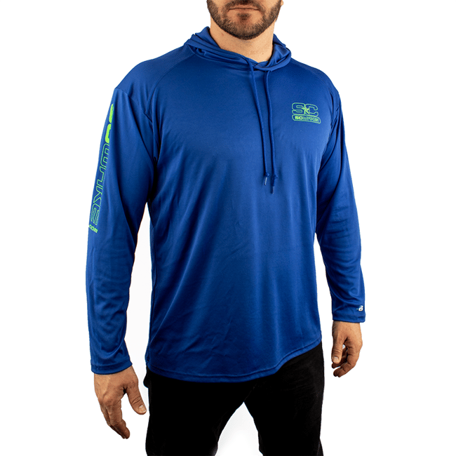 SC Wake Long Sleeve Hooded T-Shirt - Blue