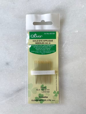 Image of Clover Gold eye quilting needles - no. 9