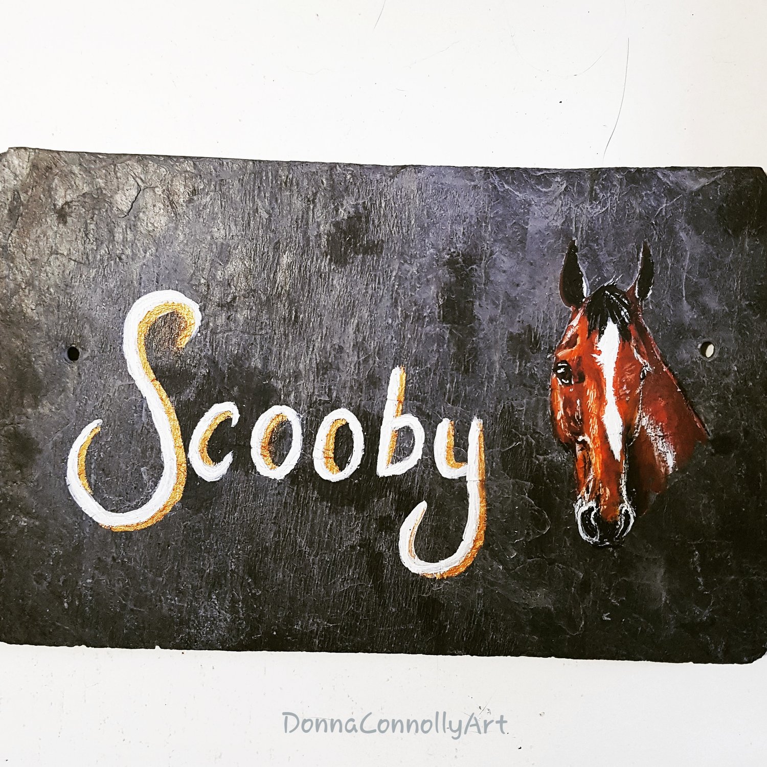 Image of Outdoor Slate Signs, pet memorials/stable nameplates/garden or house signs