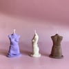 Female Nude Slipdress Torso Candle