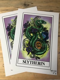Image 1 of A4 Heavy Weight Slytherin Tarot Print 