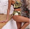 2 piece swimsuit lace shoulder strap bikini