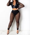 Leather Fishnet set