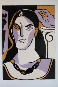 Image 5 of Ambar - Woodcut print - limited edition 50x70cm/10,6x27,5 inches