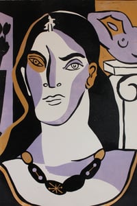 Image 1 of Ambar - Woodcut print - limited edition 50x70cm/10,6x27,5 inches