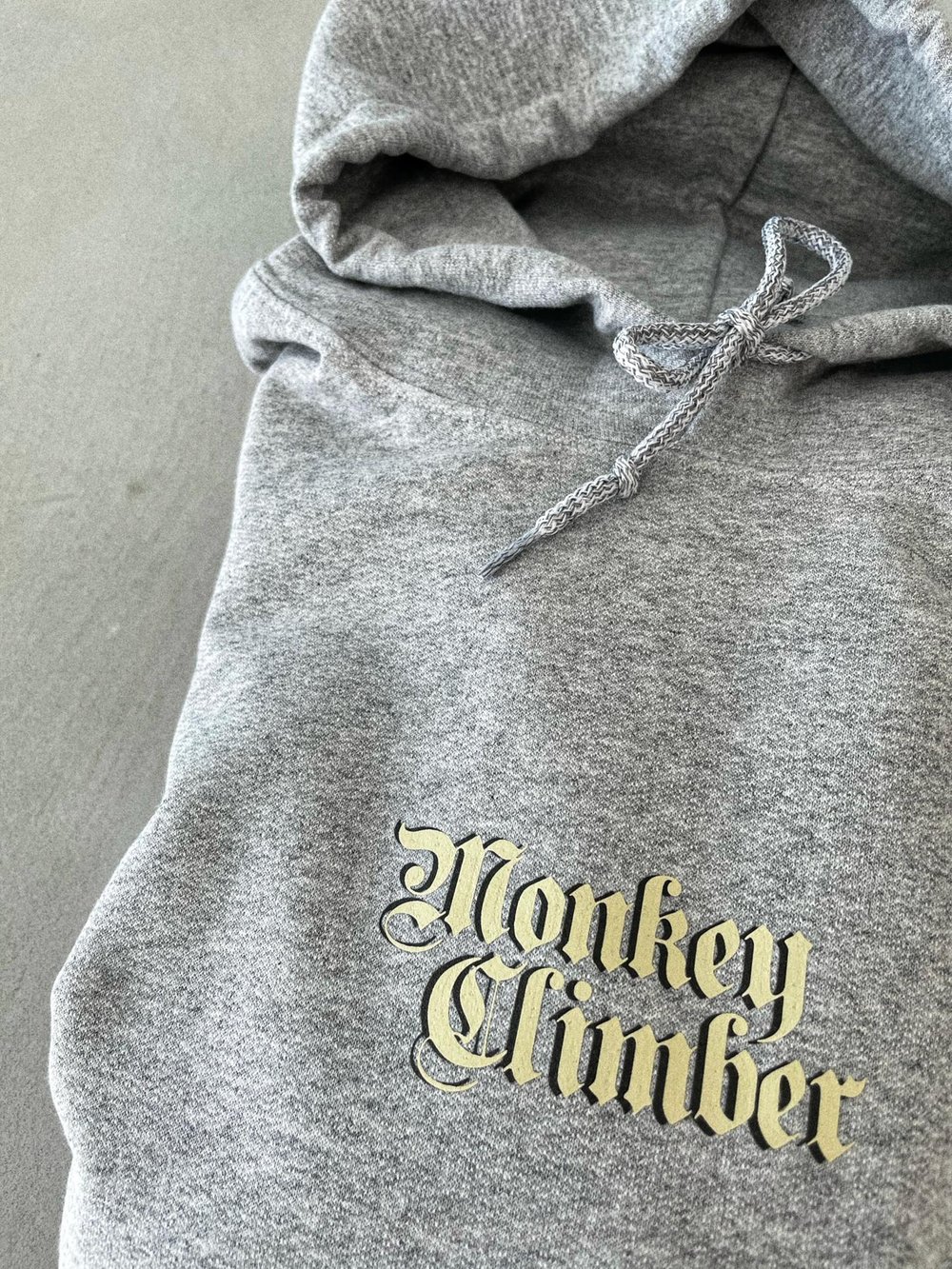 Image of Monkey Climber MONK hoodie I Heather Grey
