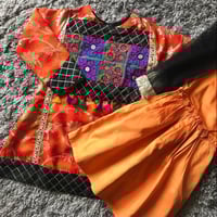 Image 1 of RUWAKIDS Orange mirrored gharara 3 peice