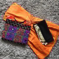 Image 2 of RUWAKIDS Orange mirrored gharara 3 peice