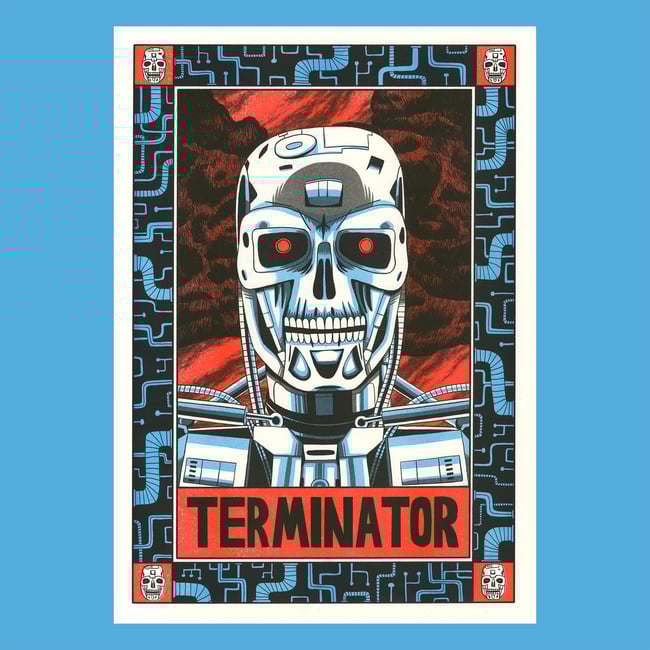 Terminator - A3 Risograph Print