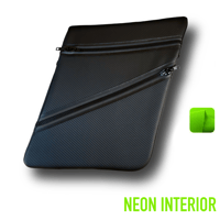 R SERIES FRAME BAG (BLACK ON BLACK REFLECTIVE) NEON INTERIOR 