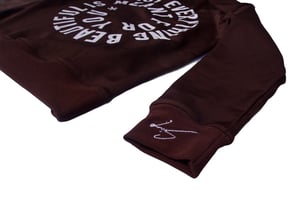 Image of Chocolate Brown Sad Truth Quarter zip up