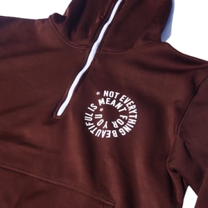 Image of Chocolate Brown Sad Truth Quarter zip up