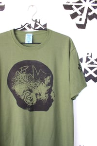Image of all up here tee in army green 