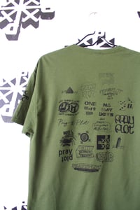 Image of all up here tee in army green 