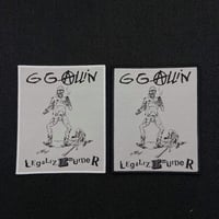 WOVEN - GG ALLIN -LEGALIZE MURDER (WHITE PATCH)