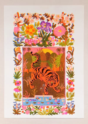Image of TIGER GARDEN - A4 riso print