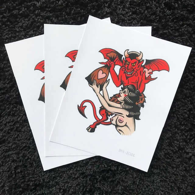 8x10" Love Devil Print