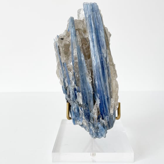 Image of Blue Kyanite no.33 + Lucite and Brass Stand