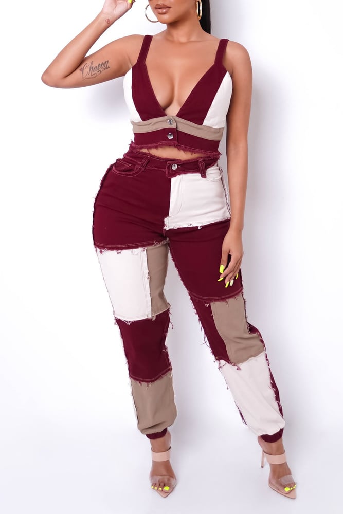 Image of GABRIELLA SET BURGUNY