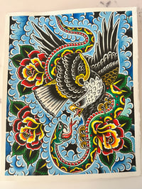 Image 2 of Battle Royal 11”x14” original painting 