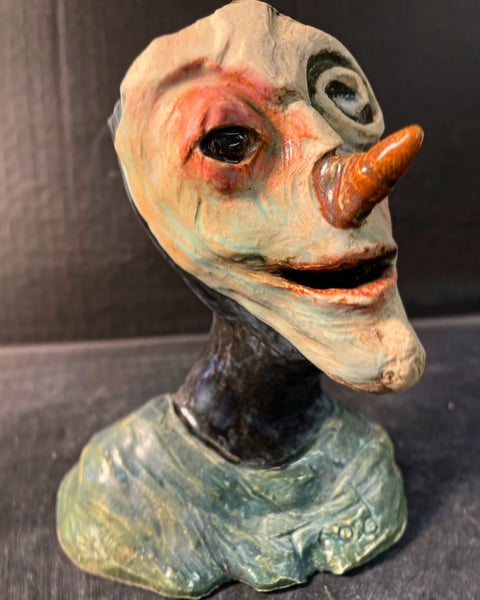 Image of Teod “Smile Wonder” Ceramic bust. 