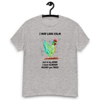 Image 3 of Unisex classic tee, Chicken Pecked Shirt | Funny Chicken Humor Graphic Tee