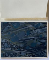 Image 4 of Marbled Notecard Set - Blue & Green Wave