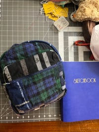 Image 1 of Blue Plaid Mini Bookbag