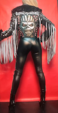 Image 5 of MAIDEN BOOK OF SOULS FRINGED BIKER JACKET 