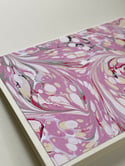Marbled Notecard Set - Poppy & Pink