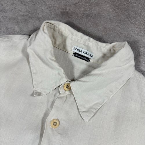 Image of SS 2000 Stone Island Lino Flax Shirt, Size Large