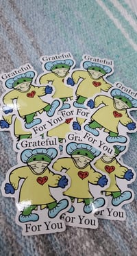 Image 2 of Grateful for Health Care Worker Stickers