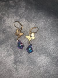 Image 1 of Gem Butterfly Necklace 