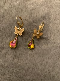 Image 2 of Gem Butterfly Necklace 