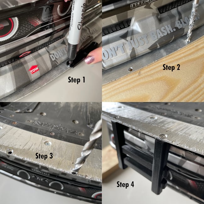 Arrma Infraction Front Bull Bar Bumper DIY Installation Kit for Stock Splitter