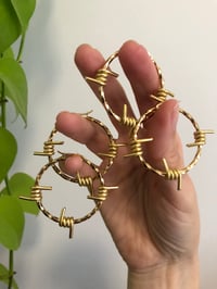 Image 5 of BARBED WIRE TWIST HOOPS 
