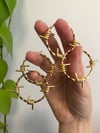 BARBED WIRE TWIST HOOPS 