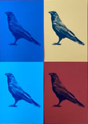 raven riso print blue/rust