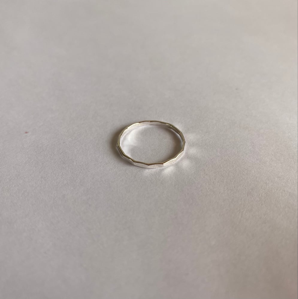 Image of -;- silver hammered ring -;-