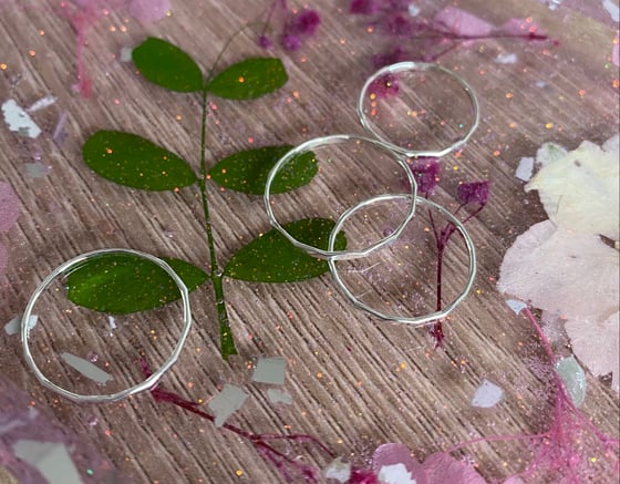 Image of -;- silver hammered ring -;-