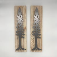 Image 1 of Set of Pine Tree on White Washed Pine