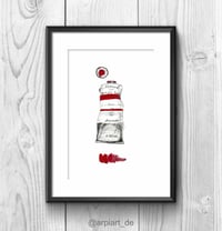 Red Paint Tube Art Print