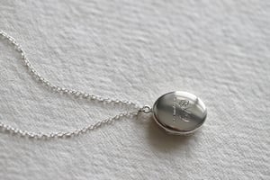 Image of Monstera hand engraved silver locket - LIMITED EDITION